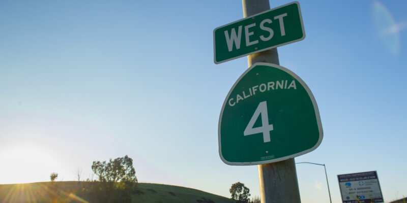 SR-4 West sign on road