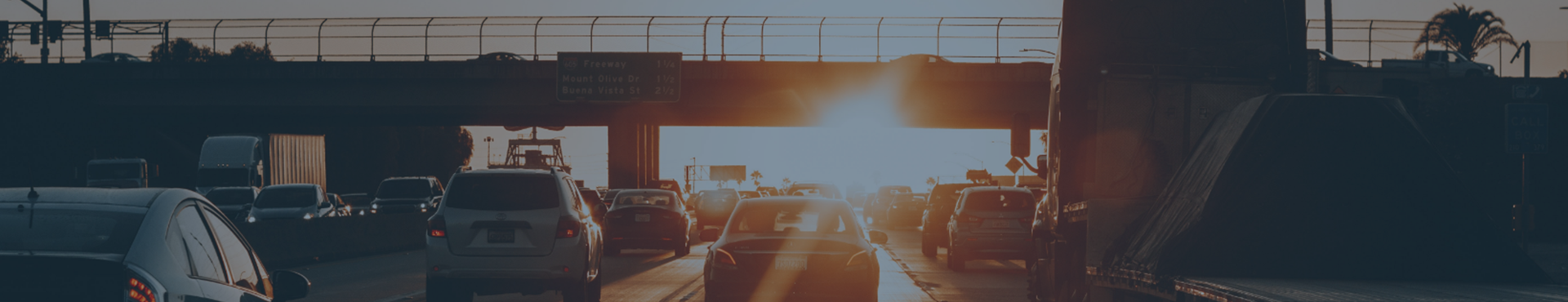 high way Traffic at sunset
